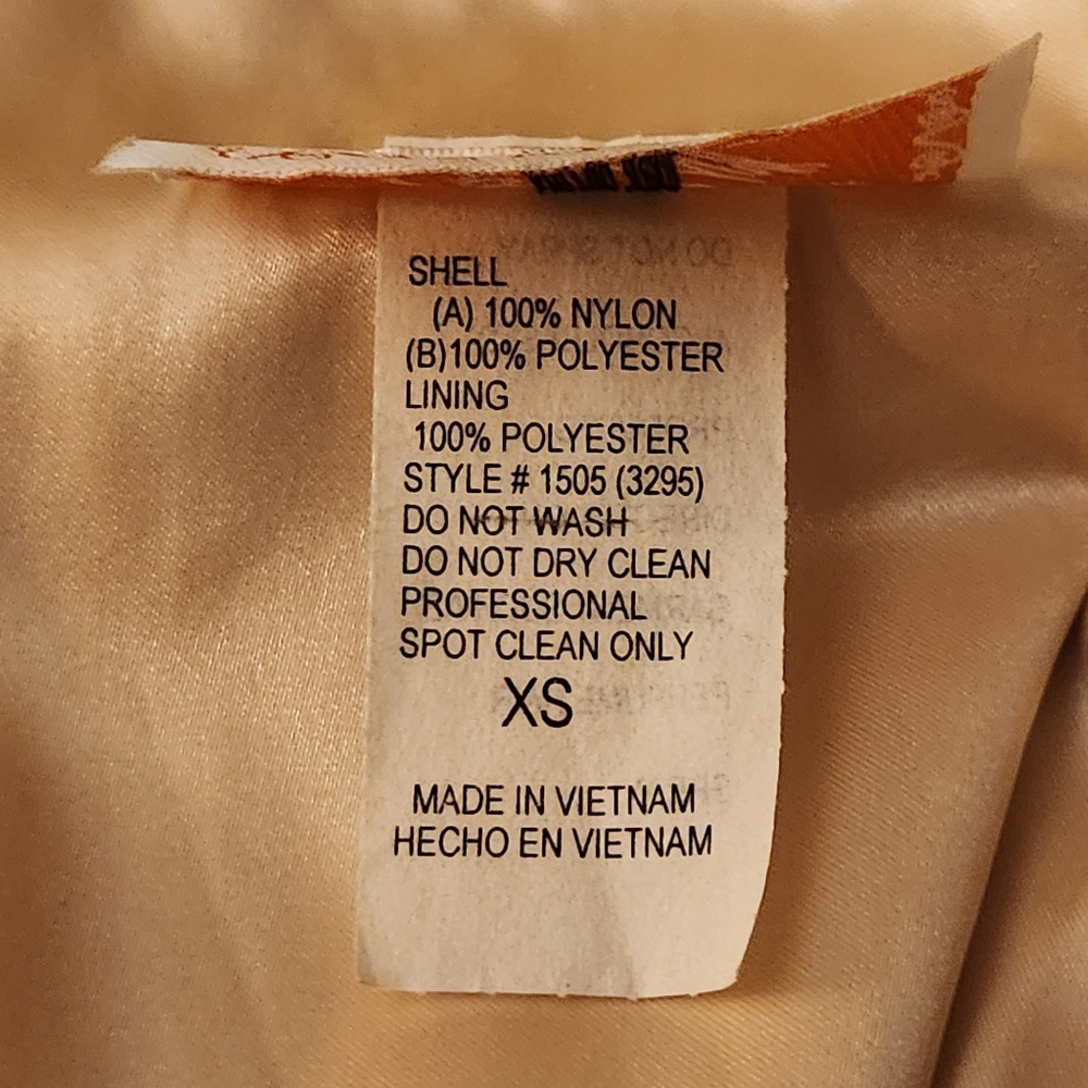 Formal dress color light gold with lace top/ designer Cindy USA, size XS - Picture 15 of 16